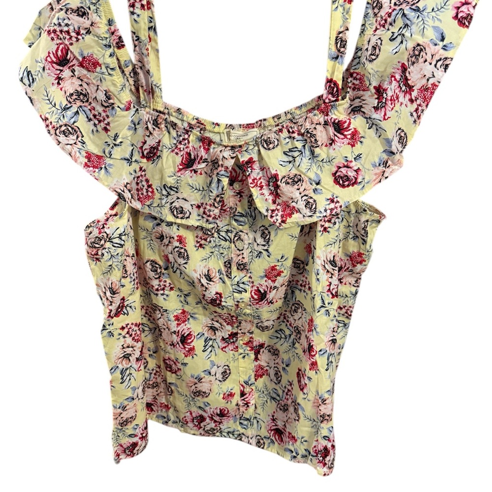 Floral Ruffle Sleeve On Or Off The Shoulder Floral Blouse Plus Size 3x